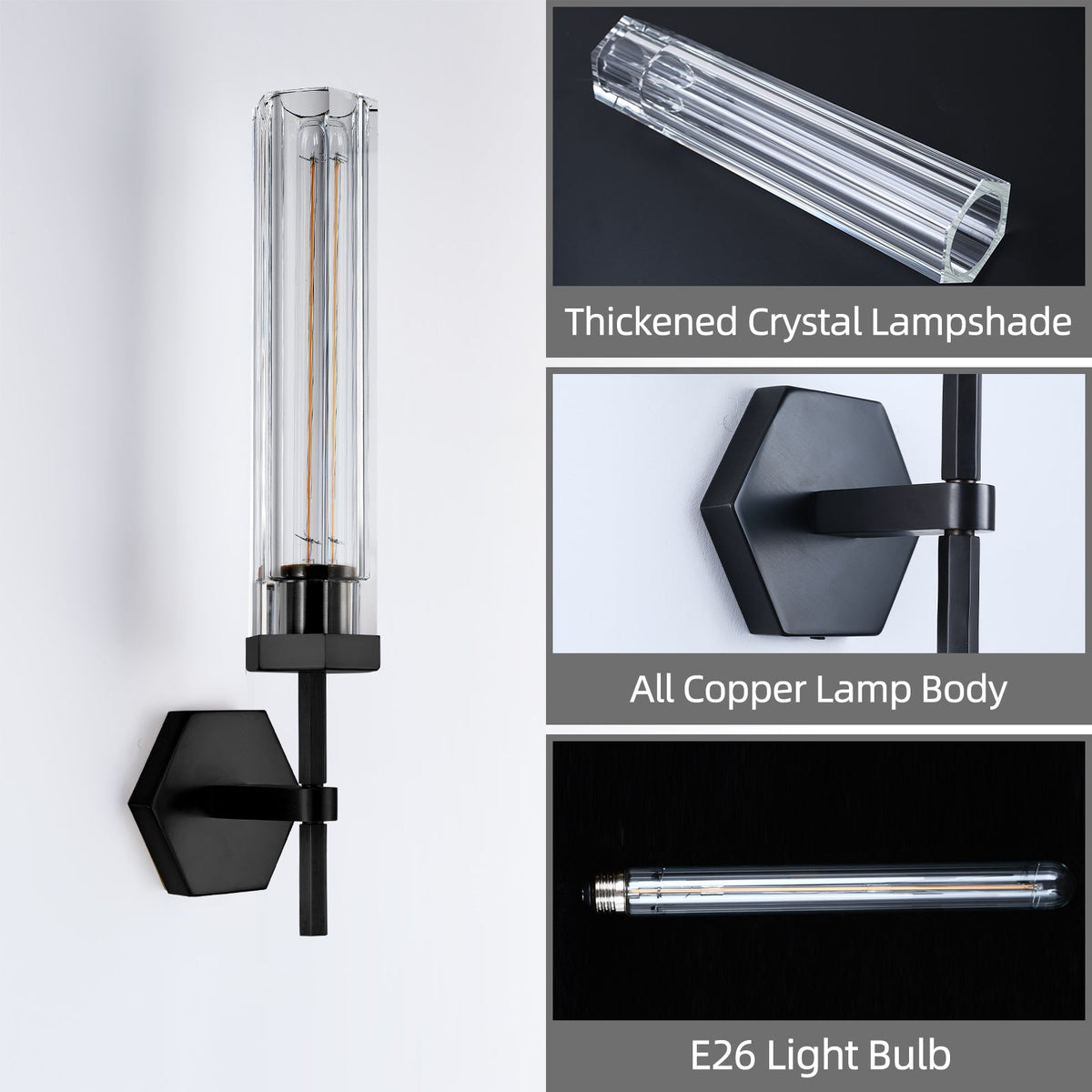 Lambert Polygonal Crystal Series Wall Sconce - product detail 56