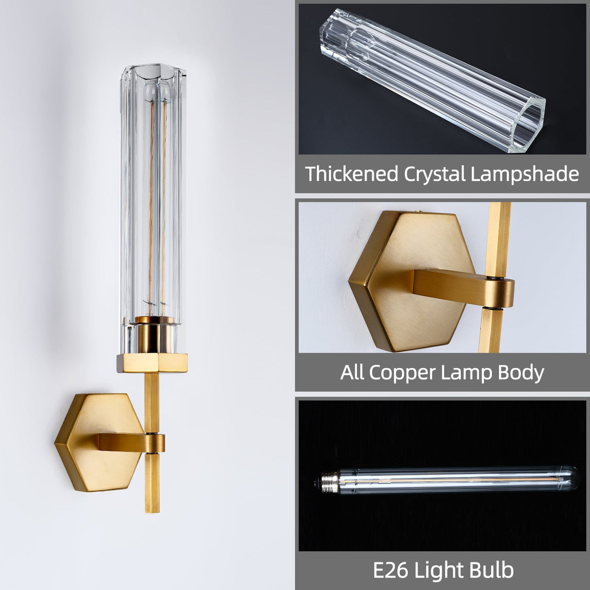 Lambert Polygonal Crystal Series Wall Sconce - product detail 57