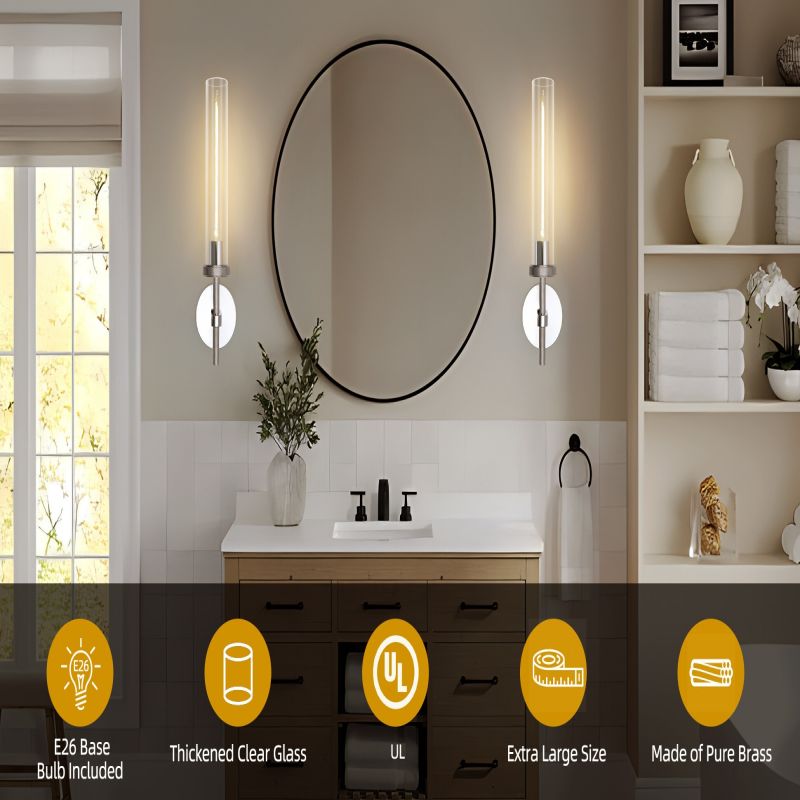 Lambert Round Shade Glass Series Wall Sconce - product detail 31