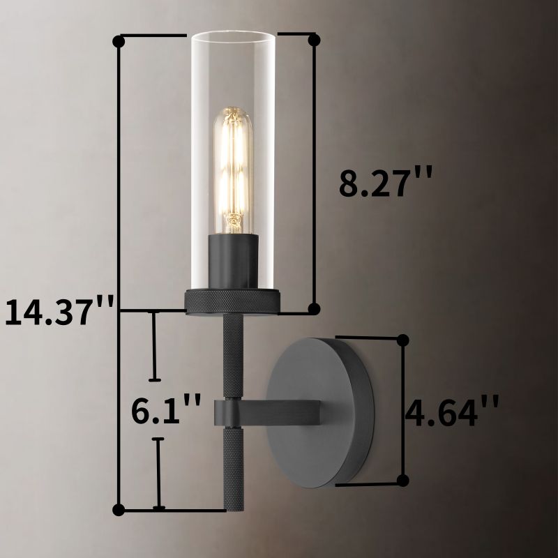 Lambert Round Shade Glass Series Wall Sconce - product detail 3