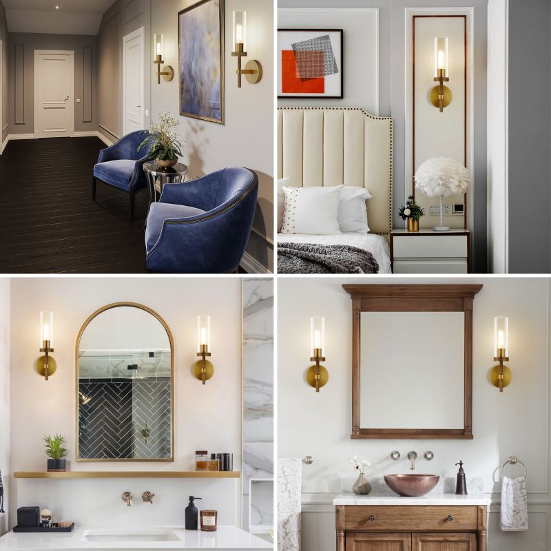 Lambert Round Shade Glass Series Wall Sconce - product detail 2