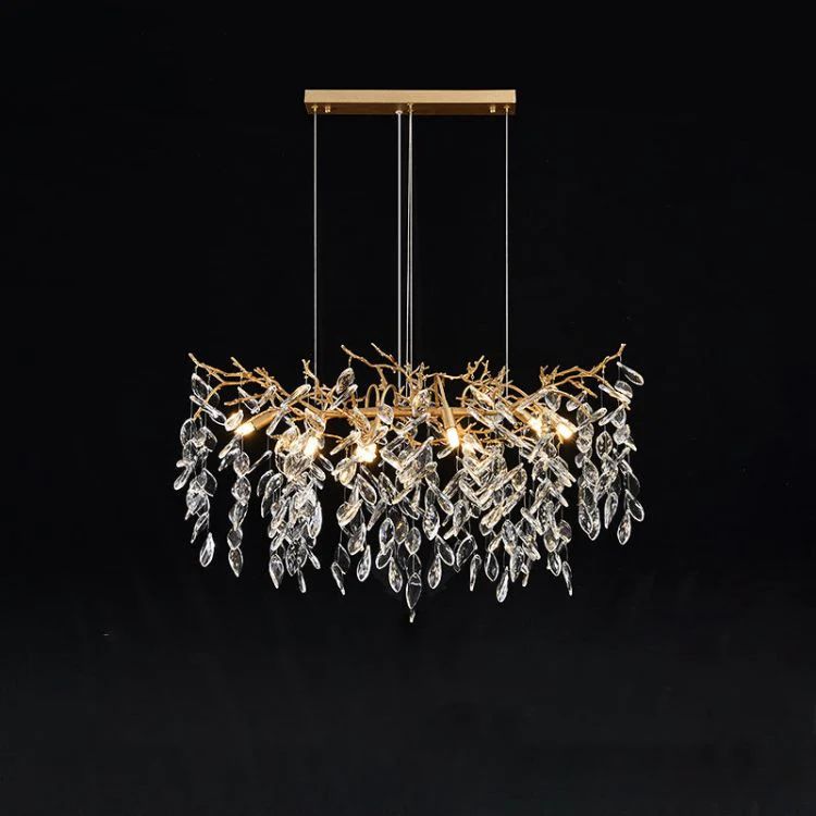 Lorna Linear Gold Chandeliers Tree Branch Kitchen