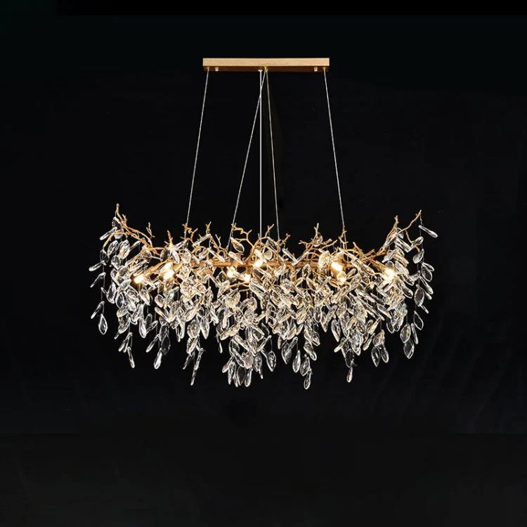 Lorna Linear Gold Chandeliers Tree Branch Kitchen