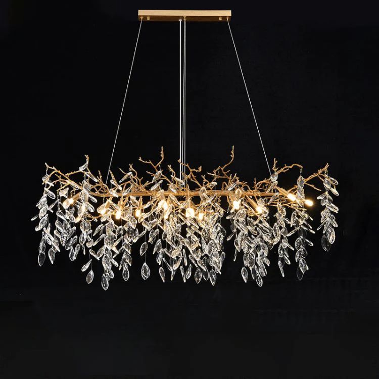 Lorna Linear Gold Chandeliers Tree Branch Kitchen