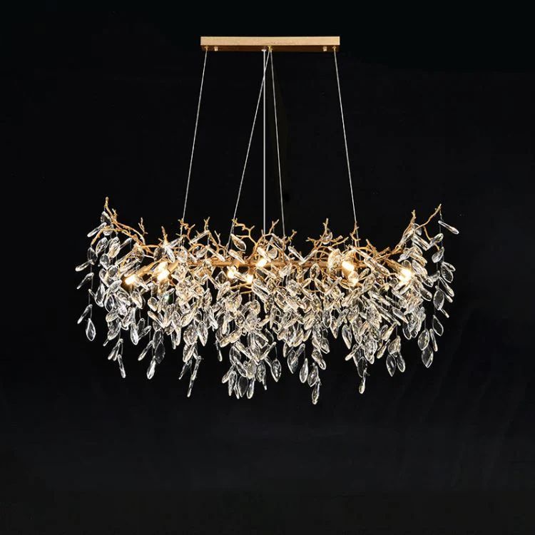 Lorna Linear Gold Chandeliers Tree Branch Kitchen