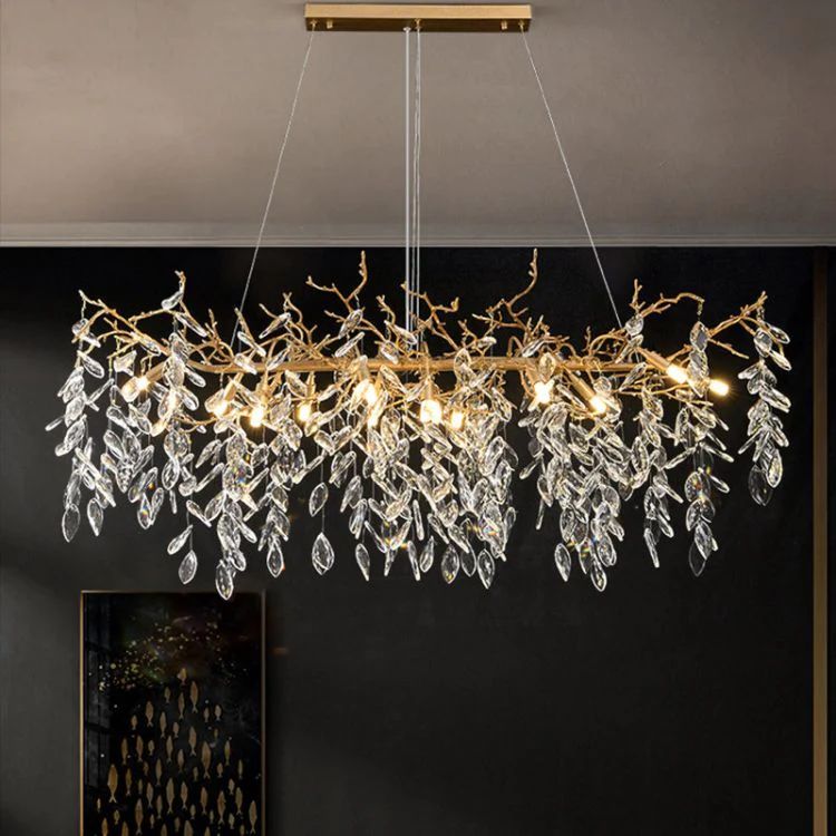 Lorna Linear Gold Chandeliers Tree Branch Kitchen