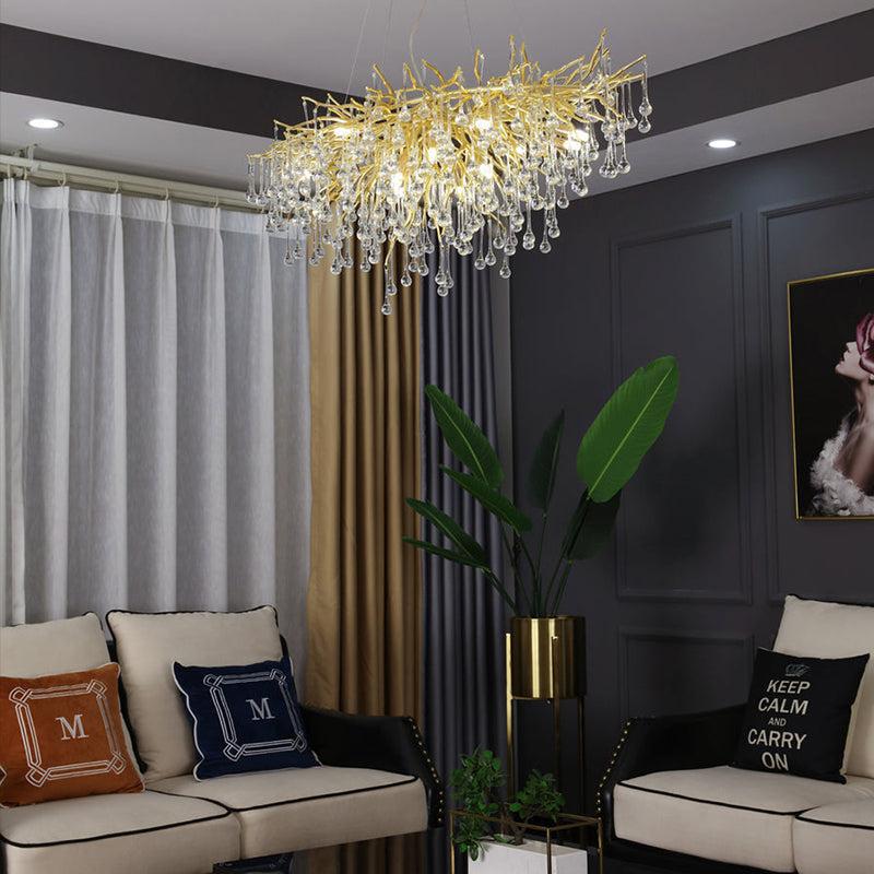 Tanner Modern Raindrop Branch Crystal Chandelier 48" L - product detail 2