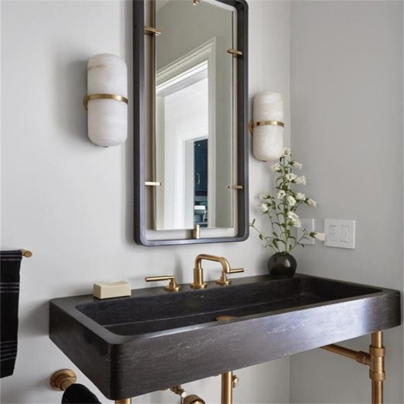 Lowell Melange Alabaster Pill Form Wall Sconce - product detail 2