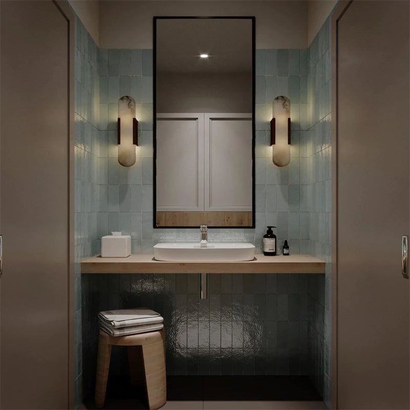 Lowell Melange Elongated Alabaster Wall Sconce 28'' - product detail 7