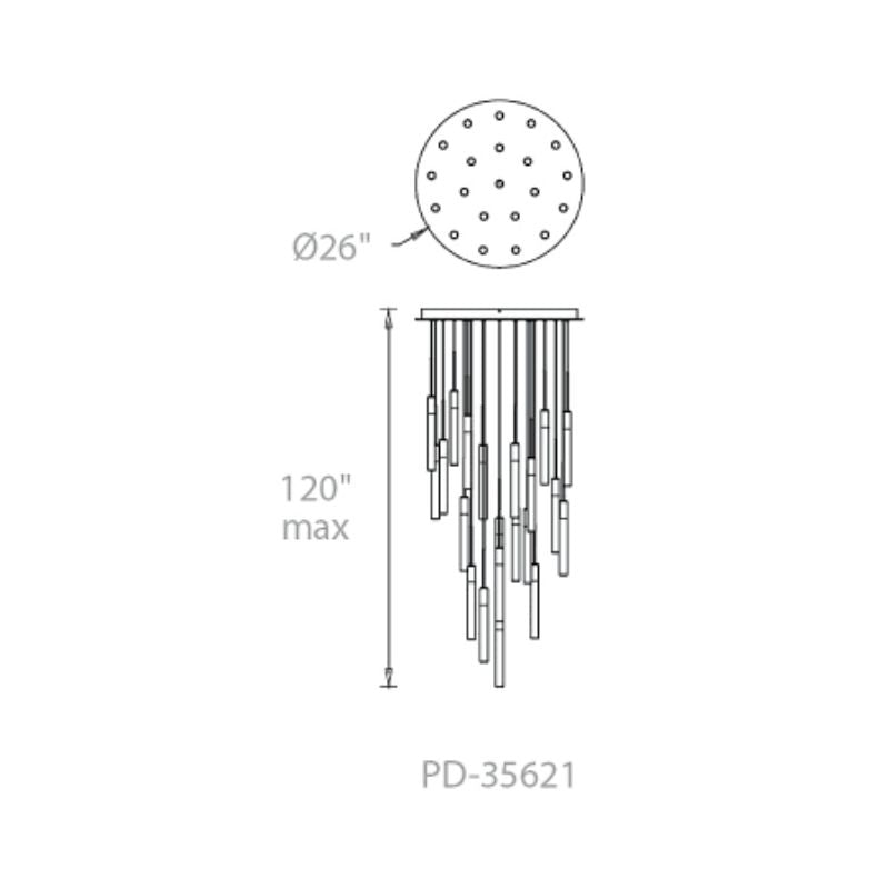 Magic Multi Chandelier with Crystal Shades(21 Lights) - product detail 4