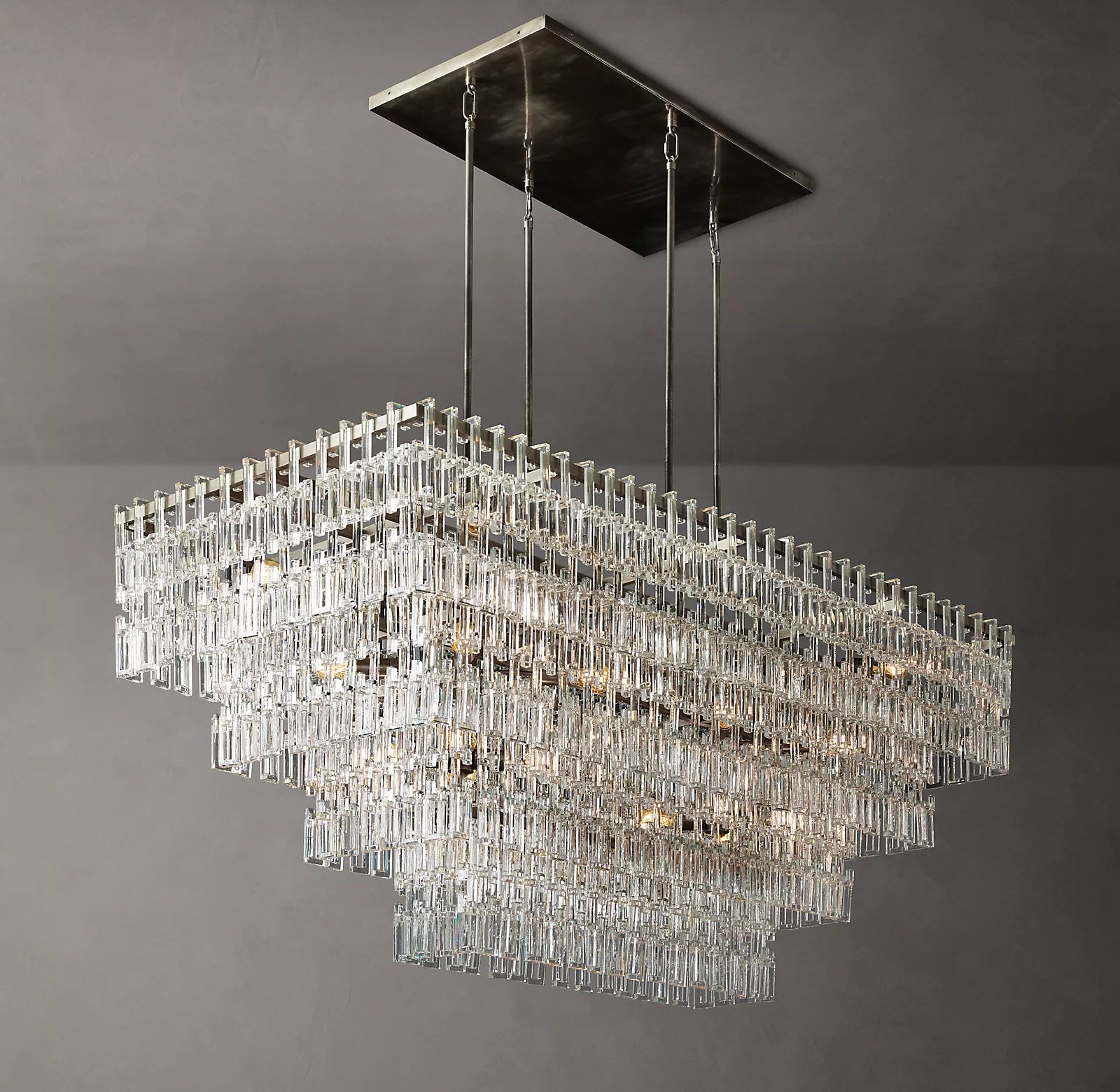 Miranda 4-Tier Rectangular Chandelier 72"