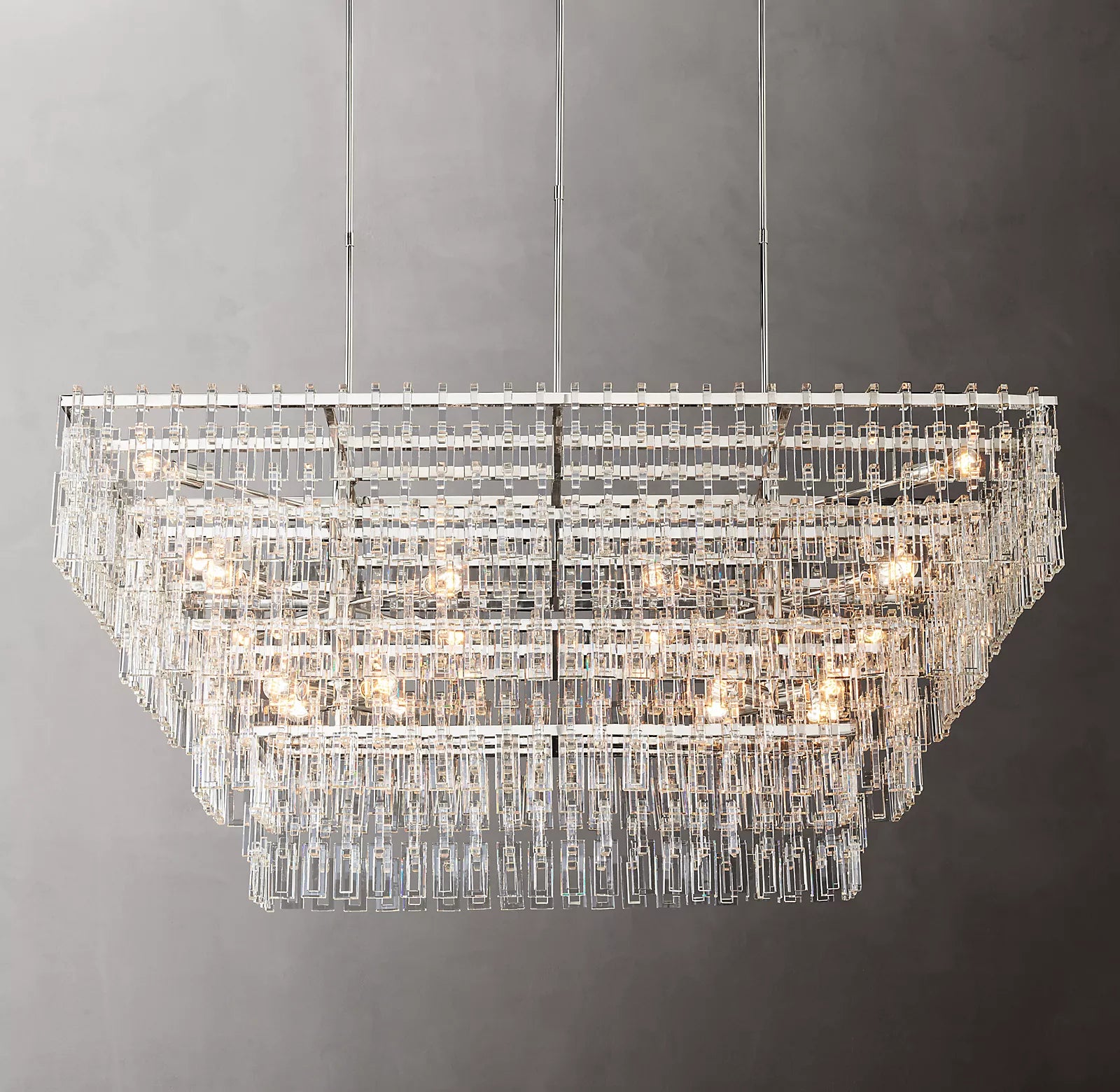 Miranda 4-Tier Rectangular Chandelier 72"
