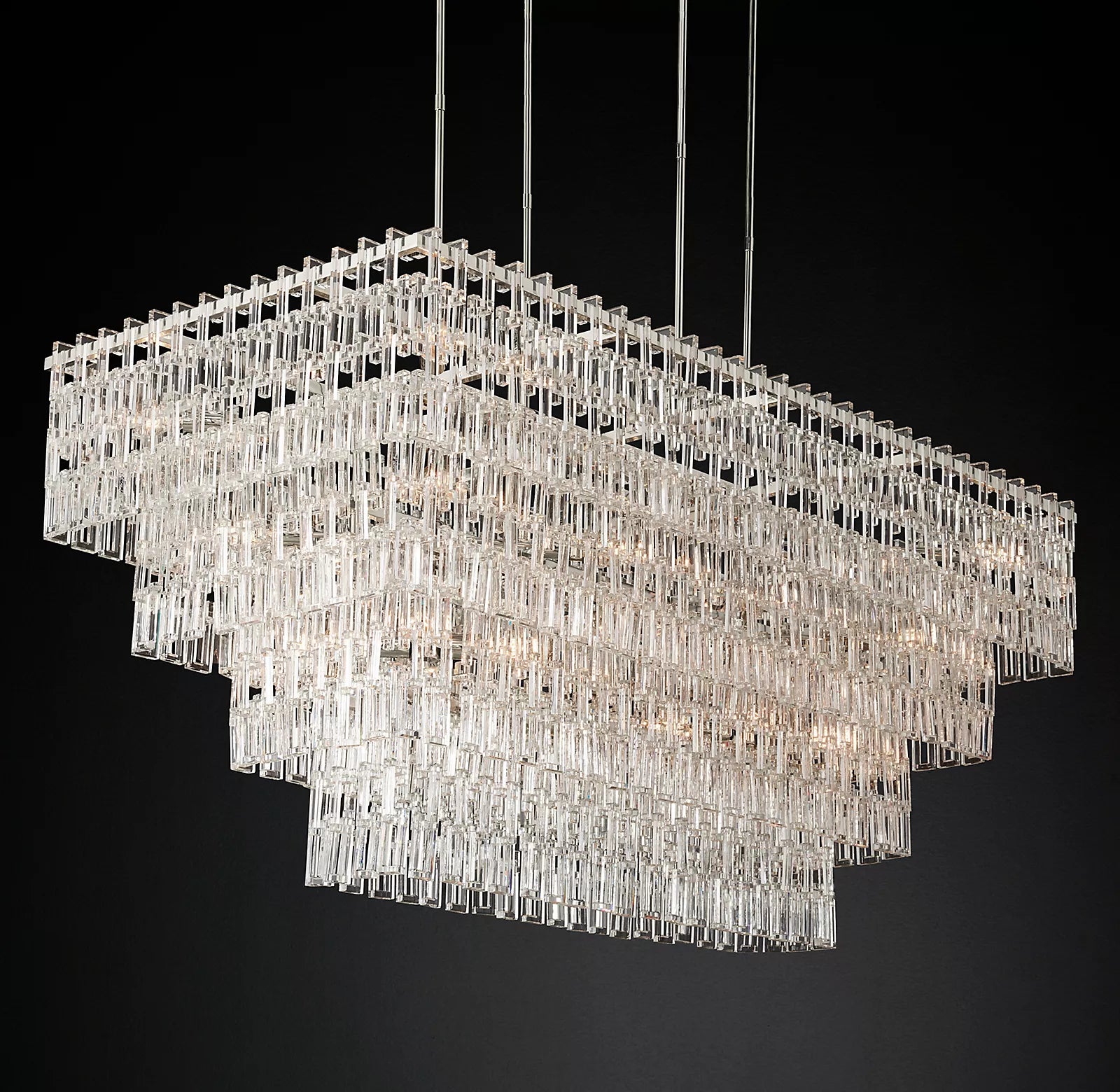 Miranda 4-Tier Rectangular Chandelier 72"