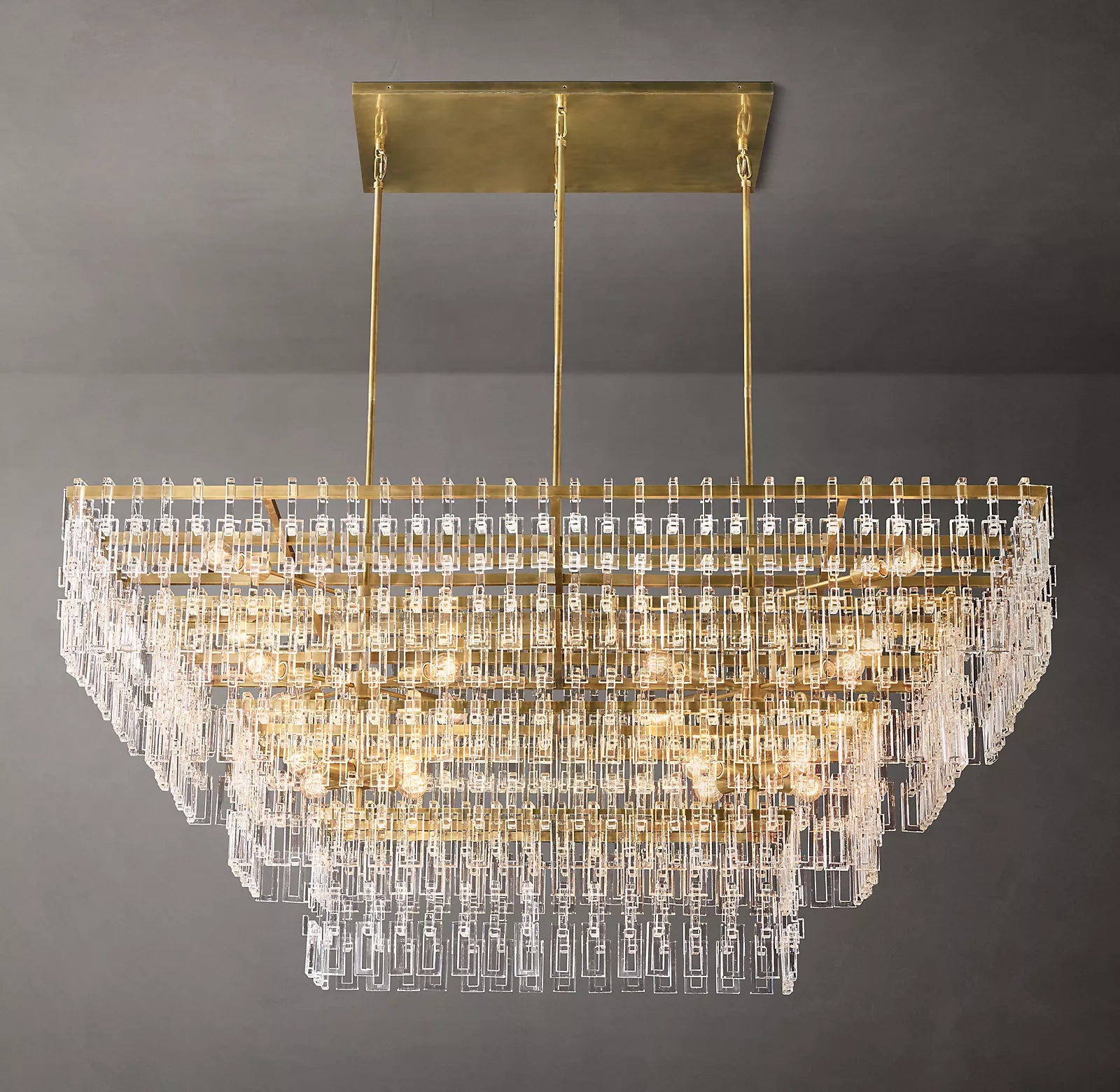 Miranda 4-Tier Rectangular Chandelier 72"