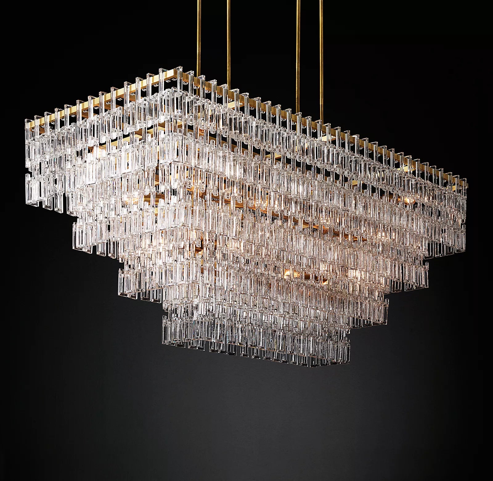 Miranda 4-Tier Rectangular Chandelier 72"