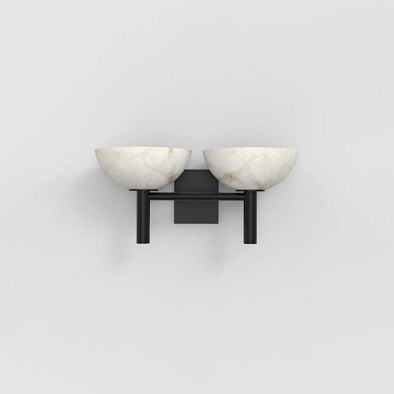 Melange 2 Lights Alabaster Wall Sconce,Indoor Hallway Wall Lamp - product detail 3