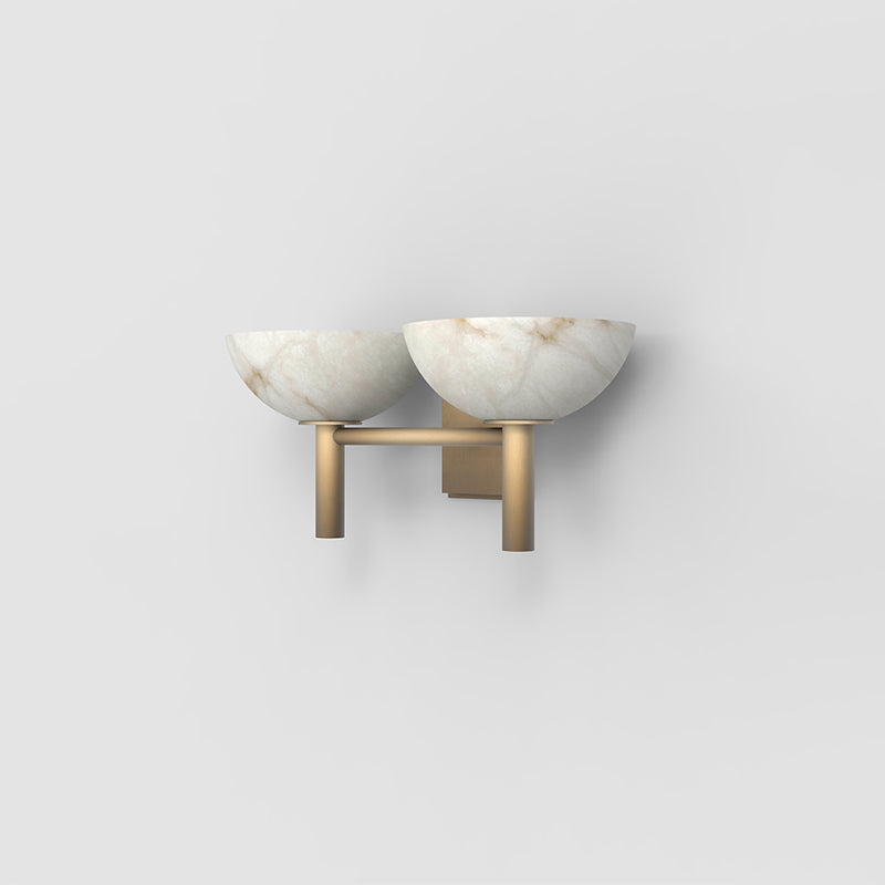 Melange 2 Lights Alabaster Wall Sconce,Indoor Hallway Wall Lamp - product detail 4