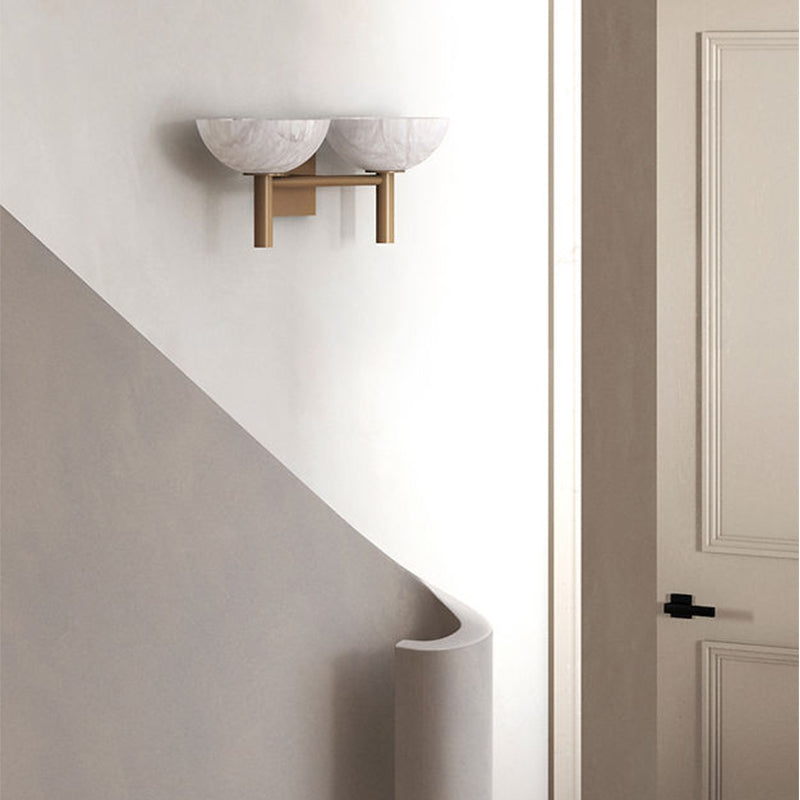 Melange 2 Lights Alabaster Wall Sconce,Indoor Hallway Wall Lamp - product detail 5