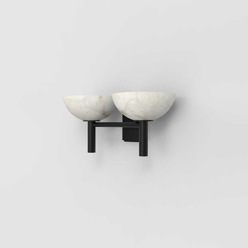 Melange 2 Lights Alabaster Wall Sconce,Indoor Hallway Wall Lamp - product detail 6