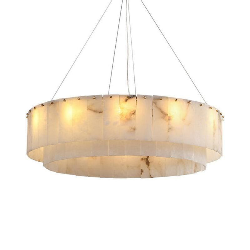 Modern Alabaster 2 tier Round Art Chandelier - product detail 8