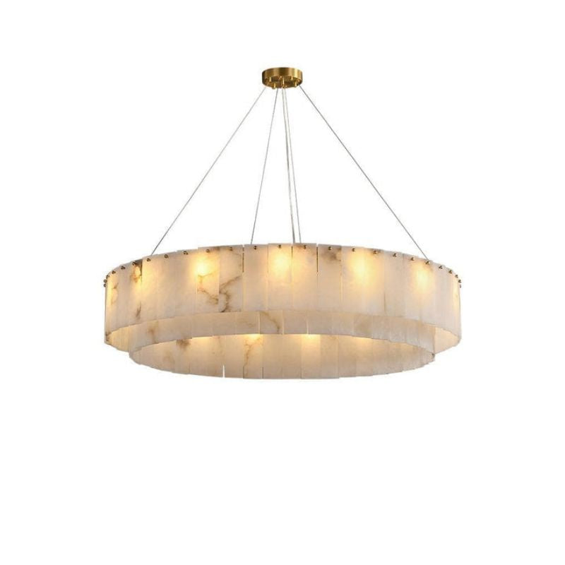 Modern Alabaster 2 tier Round Art Chandelier - product detail 10