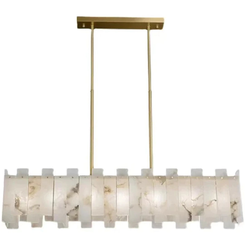 Modern Alabaster Linear Chandelier - product detail 5