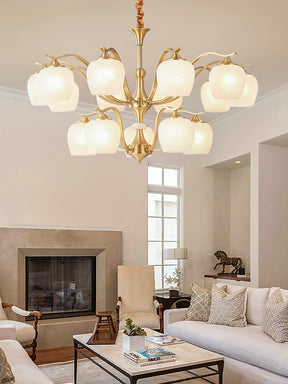 Modern Simple Light Luxury All Copper Chandelier