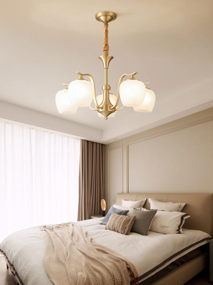 Modern Simple Light Luxury All Copper Chandelier