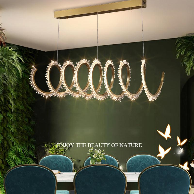 Modern Spiral Crystal Chandelier for Dining Room - product detail 2