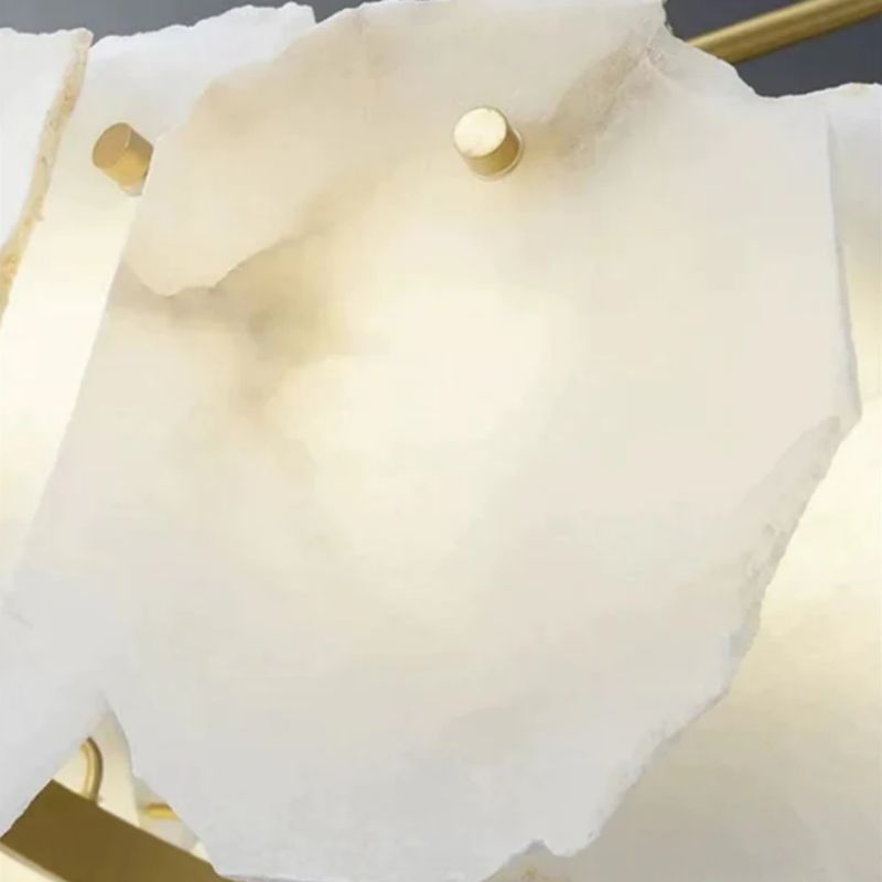 Alabaster Moira Marble Modern Snowflake Linear Chandelier - product detail 3