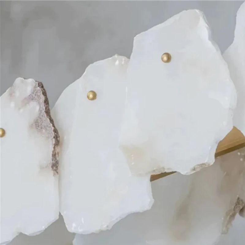 Alabaster Moira Marble Modern Snowflake Linear Chandelier - product detail 5