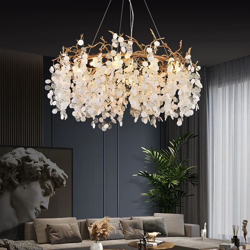 Lorna Round Circle Fortune Tree  Round Branch Chandelier