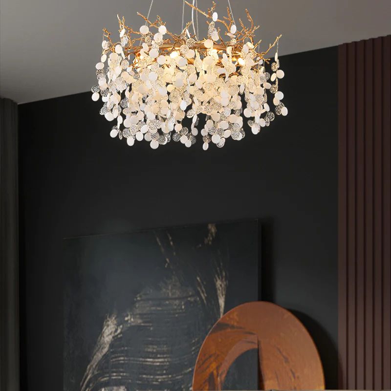 Lorna Round Circle Fortune Tree  Round Branch Chandelier