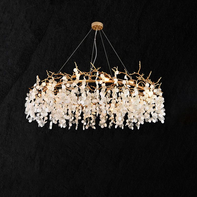 Lorna Round Circle Fortune Tree  Round Branch Chandelier