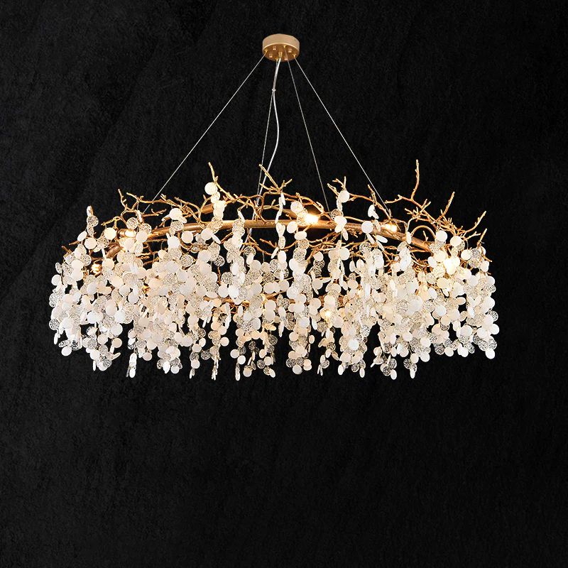 Lorna Round Circle Fortune Tree  Round Branch Chandelier