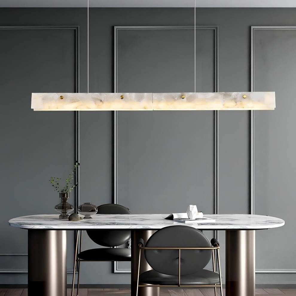 Natural Alabaster Kitchen Island Chandelier 60" - product detail 2
