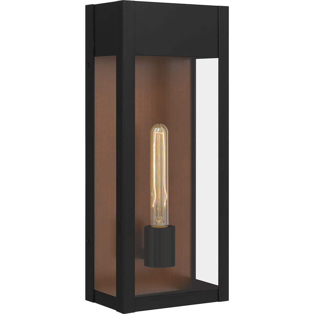 Large Matte Black Outdoor Wall Lantern