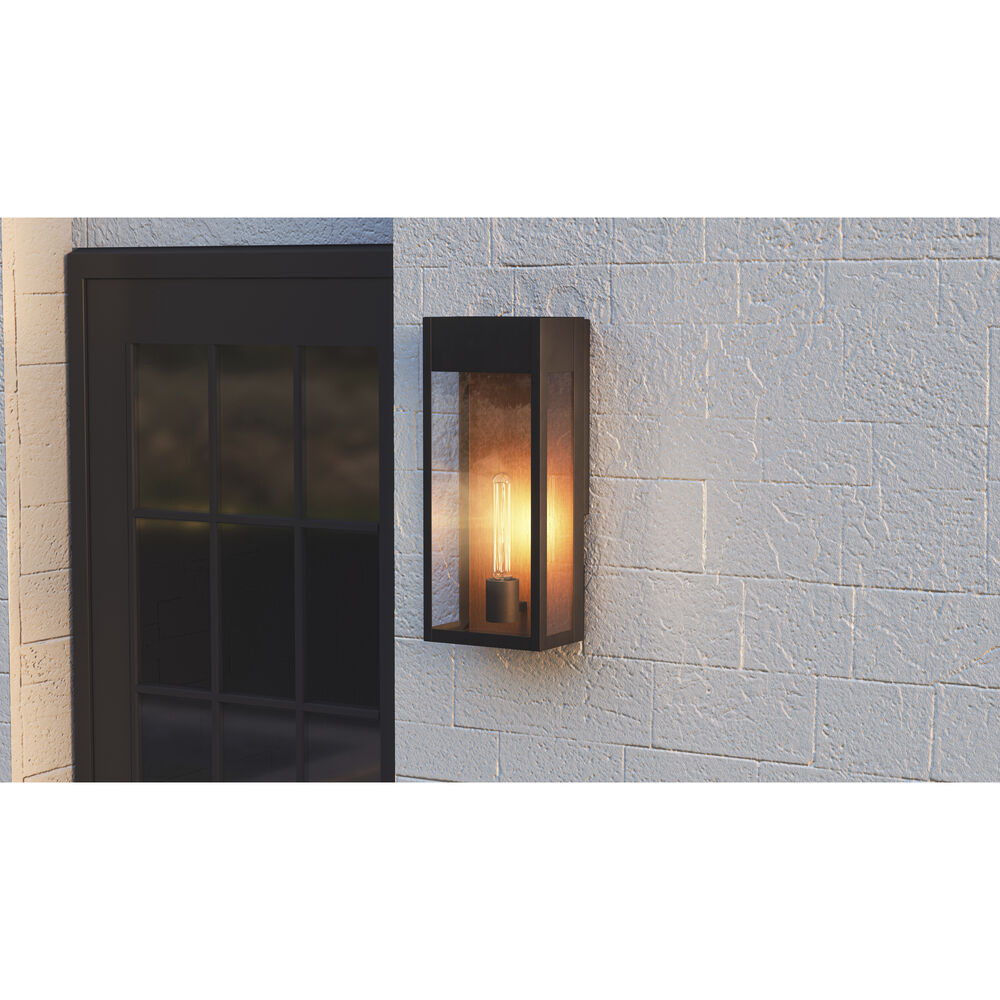 Large Matte Black Outdoor Wall Lantern - product detail 4