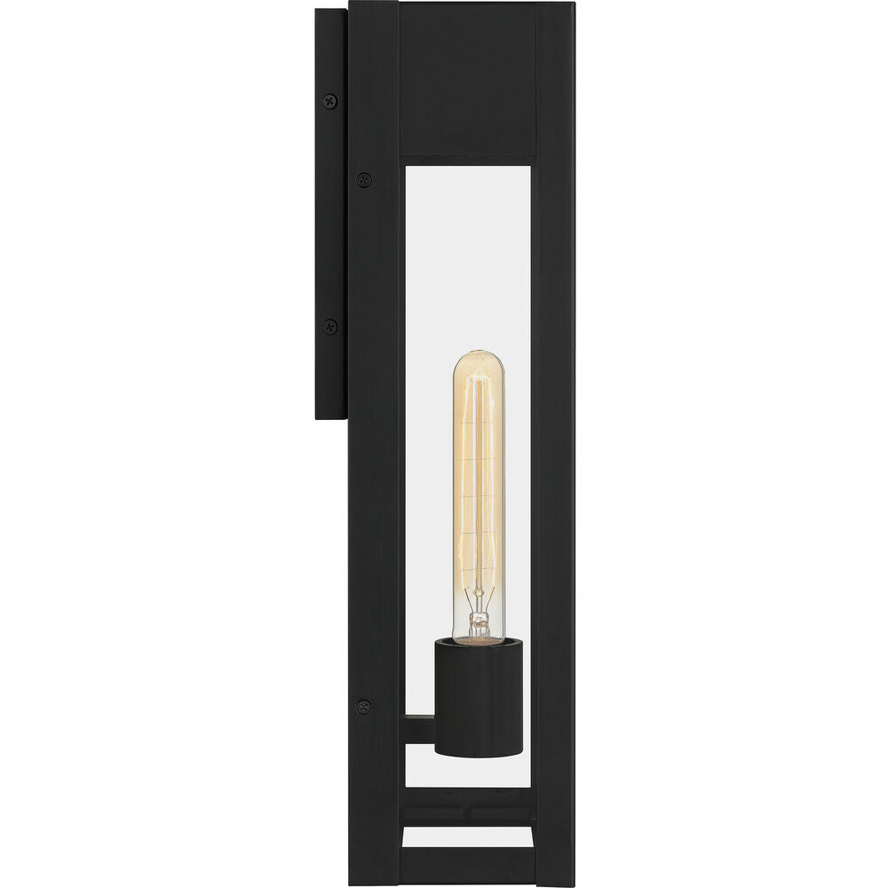 Large Matte Black Outdoor Wall Lantern - product detail 6