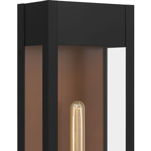 Large Matte Black Outdoor Wall Lantern - product detail 8