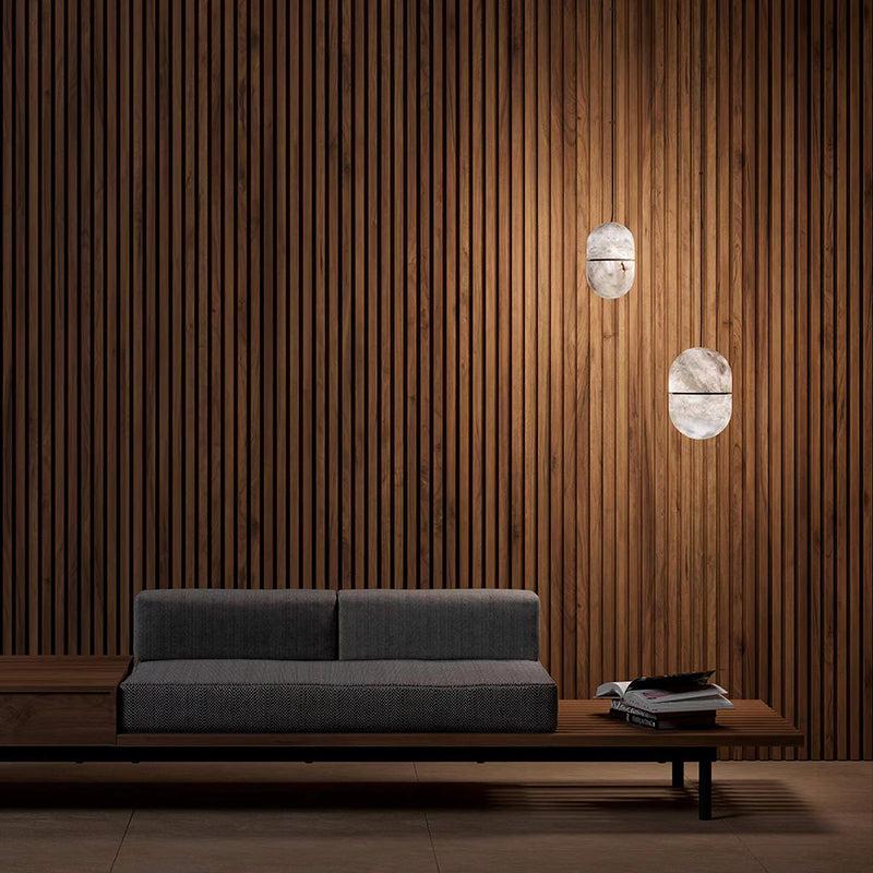 Modern Alabaster Oval Art Pendant Light - product detail 3