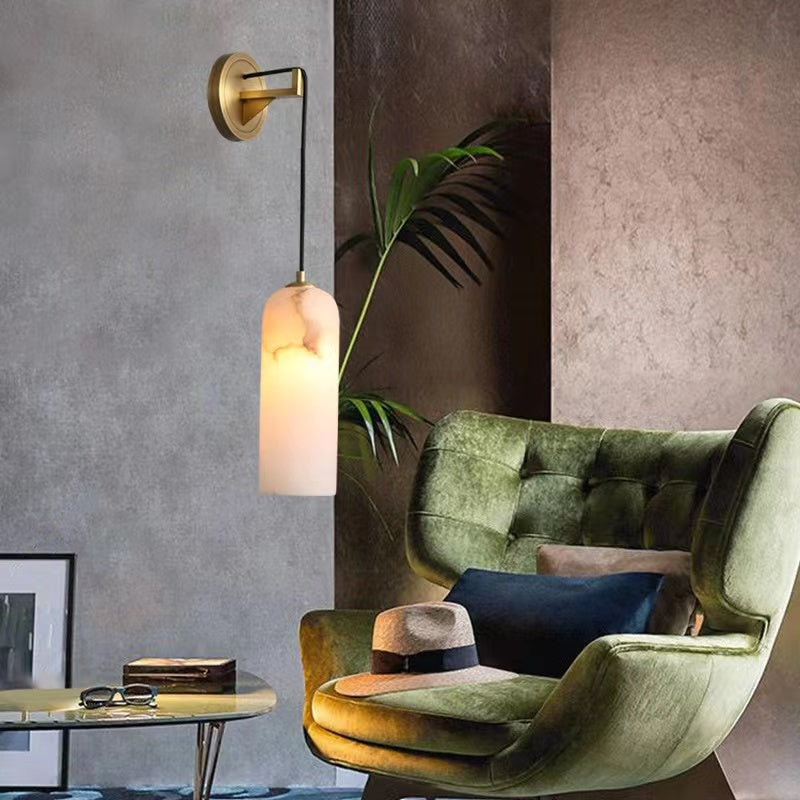 Petra Modern Alabaster Wall Sconce - product detail 2