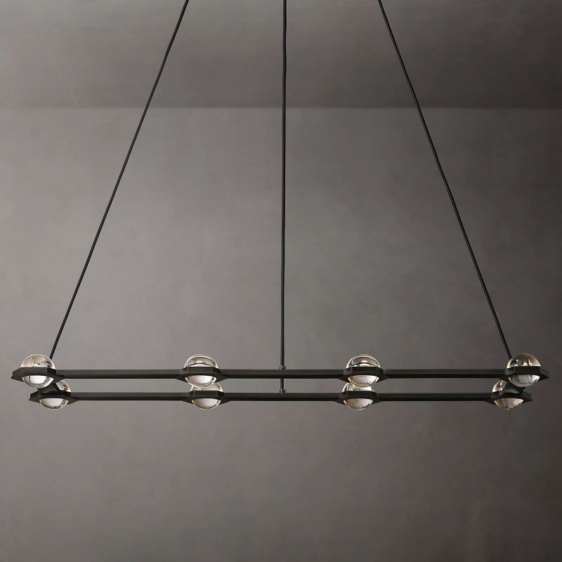 Planet Rectangular Chandelier 54"