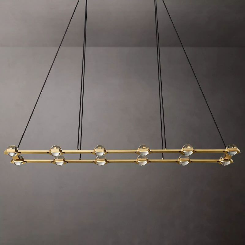 Planet Rectangular Chandelier 72"