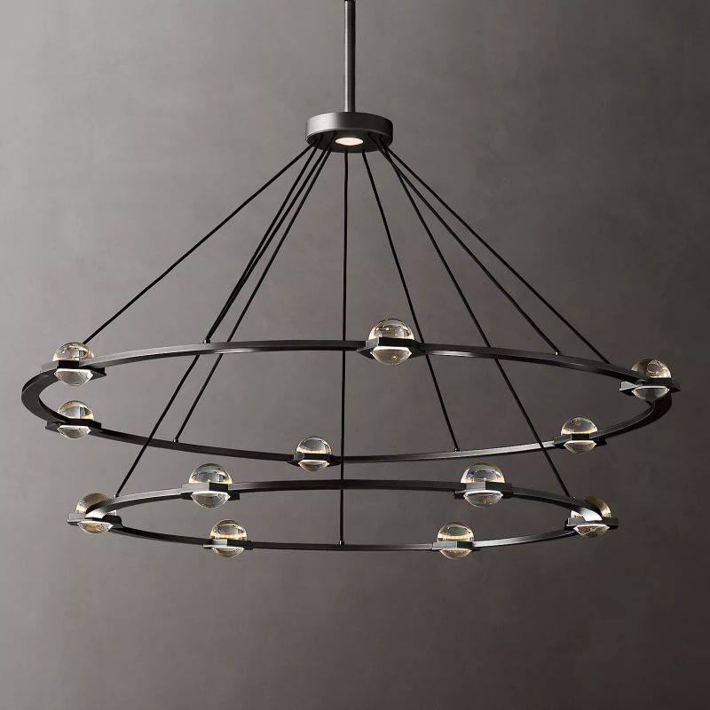 Planet Two-tier Round Chandelier 60"