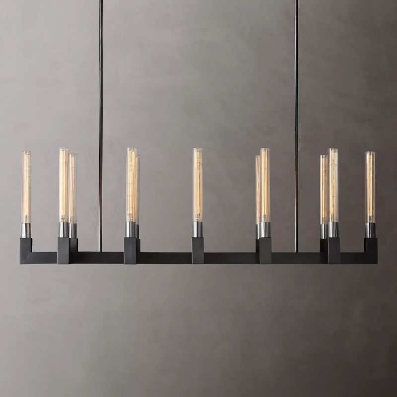 Pridan Glass Linear Chandelier 55"