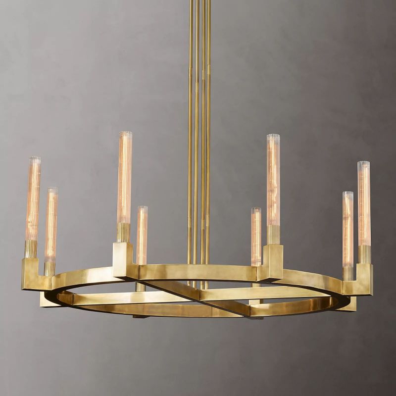 Pridan Glass Round Chandelier 48"