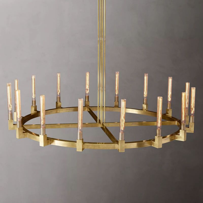 Pridan Glass Round Chandelier 72"