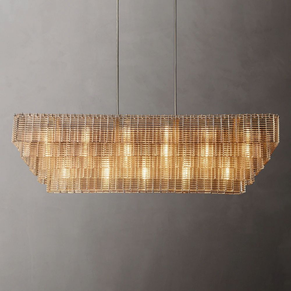Sireni Glass Rectangle Chandelier