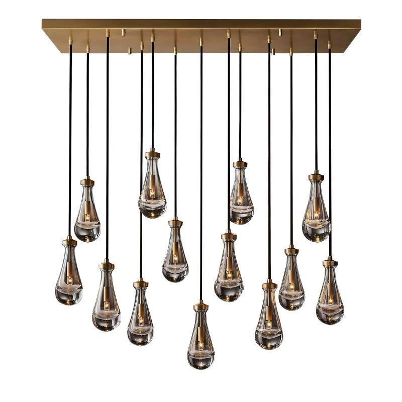 Raindrops Rectangular Chandelier 54"